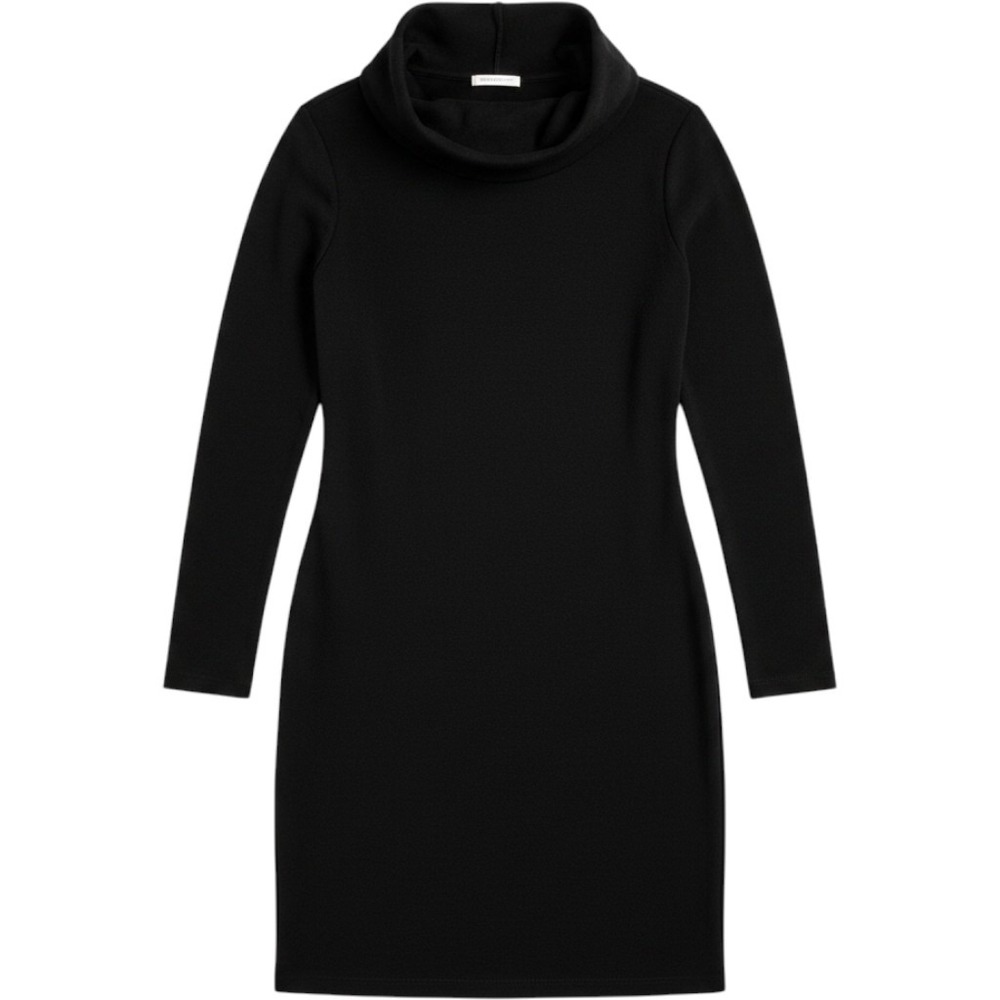 Old Navy Womens Cowl Neck‎ Long Sleeve Knit Sheath Dress Black M 281223-02